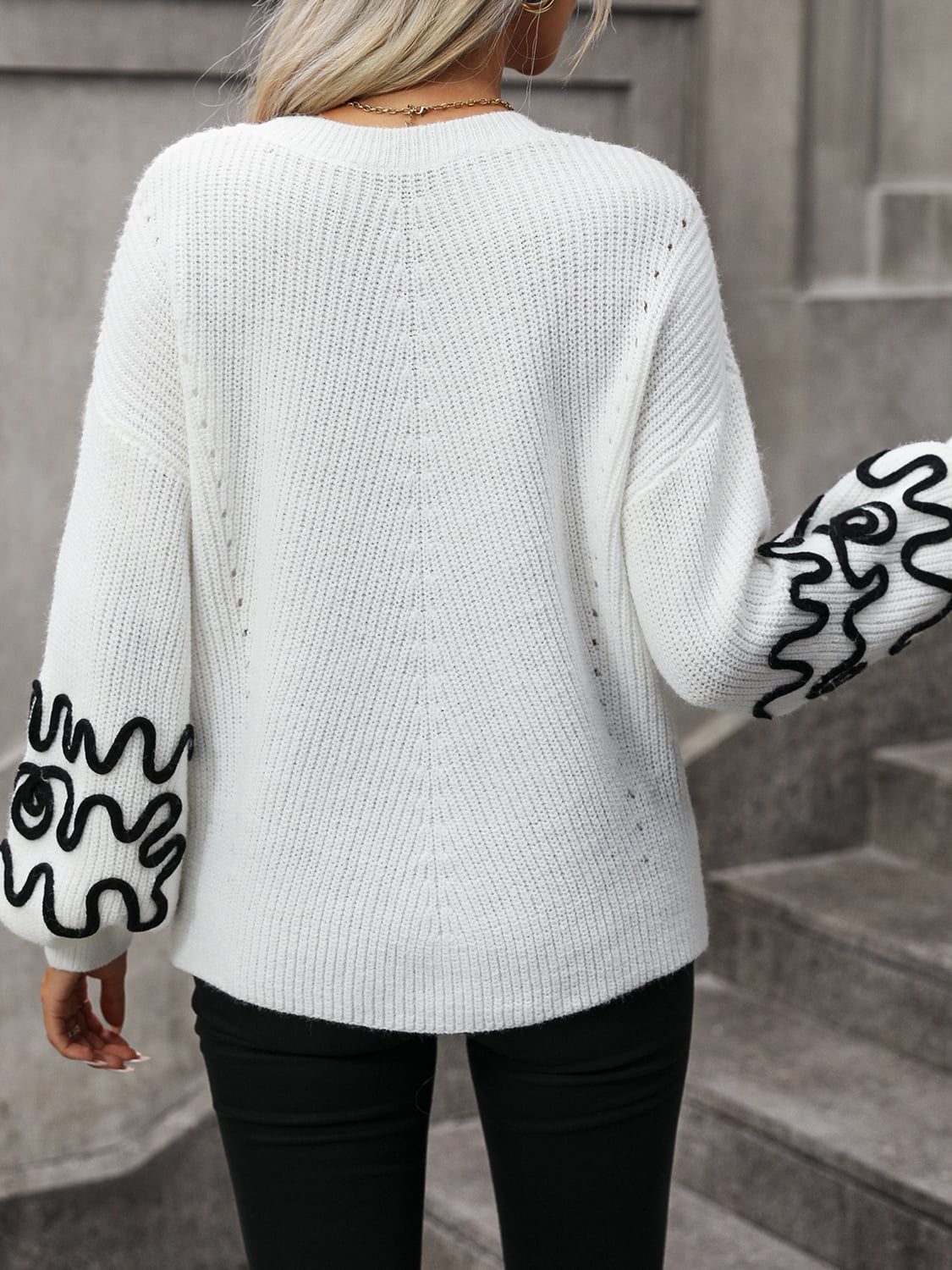 Scribble Accent Sweater- ONLINE EXCLUSIVE