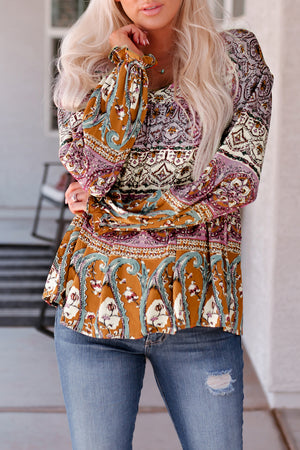 Bohemian Flounce Sleeve Blouse - ONLINE EXCLUSIVE