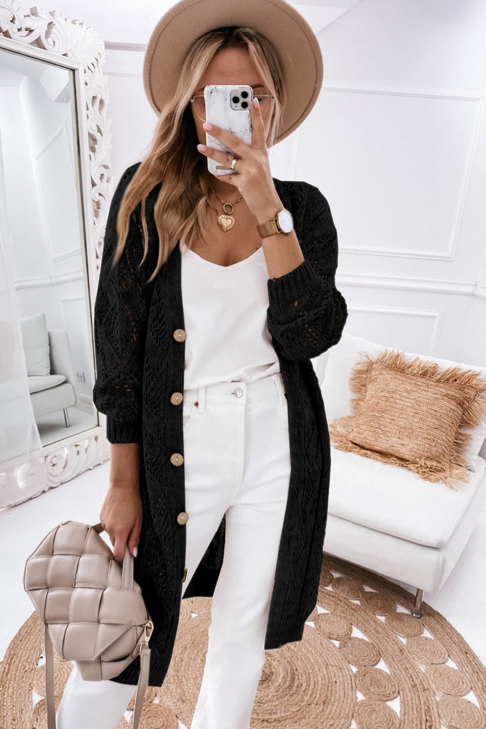 V-Neck Long Sleeve Cardigan - ONLINE EXCLUSIVE