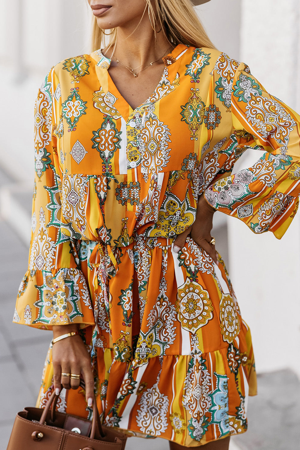 Make An Entrance Flounce Sleeve Dress - ONLINE EXCLUSIVE