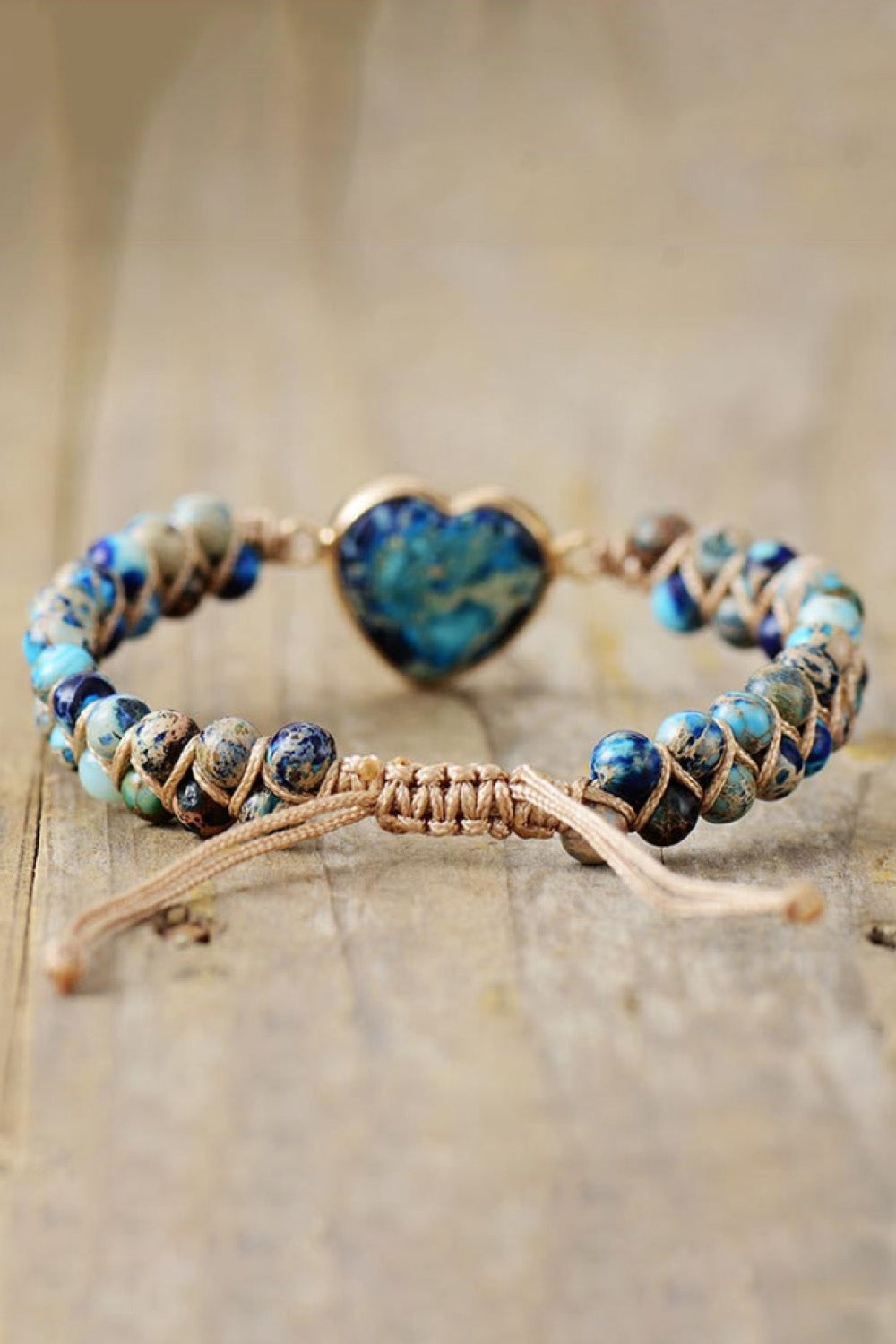 Handmade Heart Shape Natural Stone Bracelet - ONLINE EXCLUSIVE