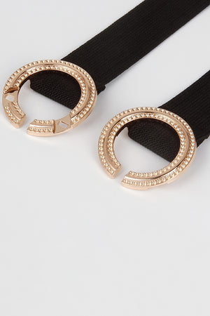 Double Hoop Buckle Elastic Belt - ONLINE EXCLUSIVE