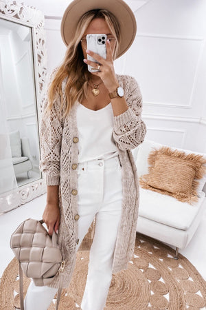 V-Neck Long Sleeve Cardigan - ONLINE EXCLUSIVE