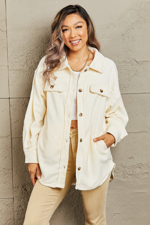 Cozy Girl Button Down Shacket - ONLINE EXCLUSIVE