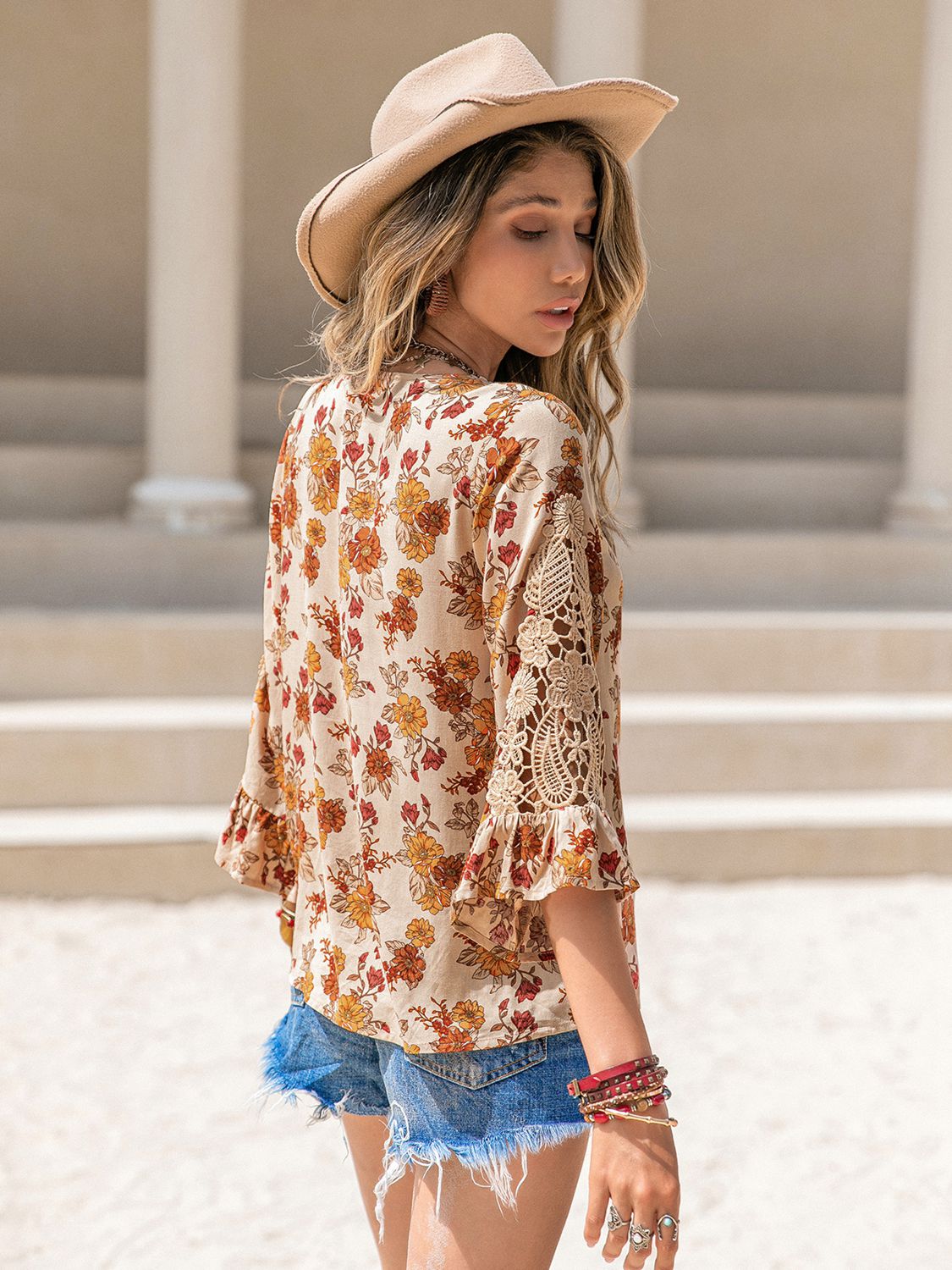 Fall Floral Blouse - ONLINE EXCLUSIVE