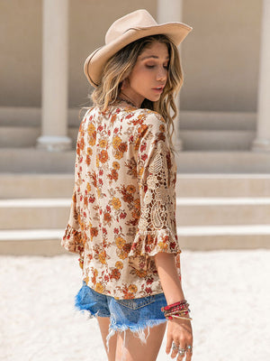 Fall Floral Blouse - ONLINE EXCLUSIVE