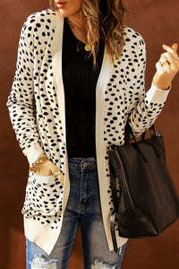 Snow Leopard Cardigan with Pockets - ONLINE EXCLUSIVE