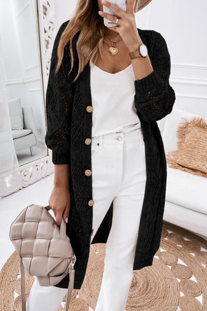 V-Neck Long Sleeve Cardigan - ONLINE EXCLUSIVE