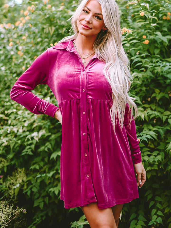 Cranberry Shine Mini Dress - ONLINE EXCLUSIVE