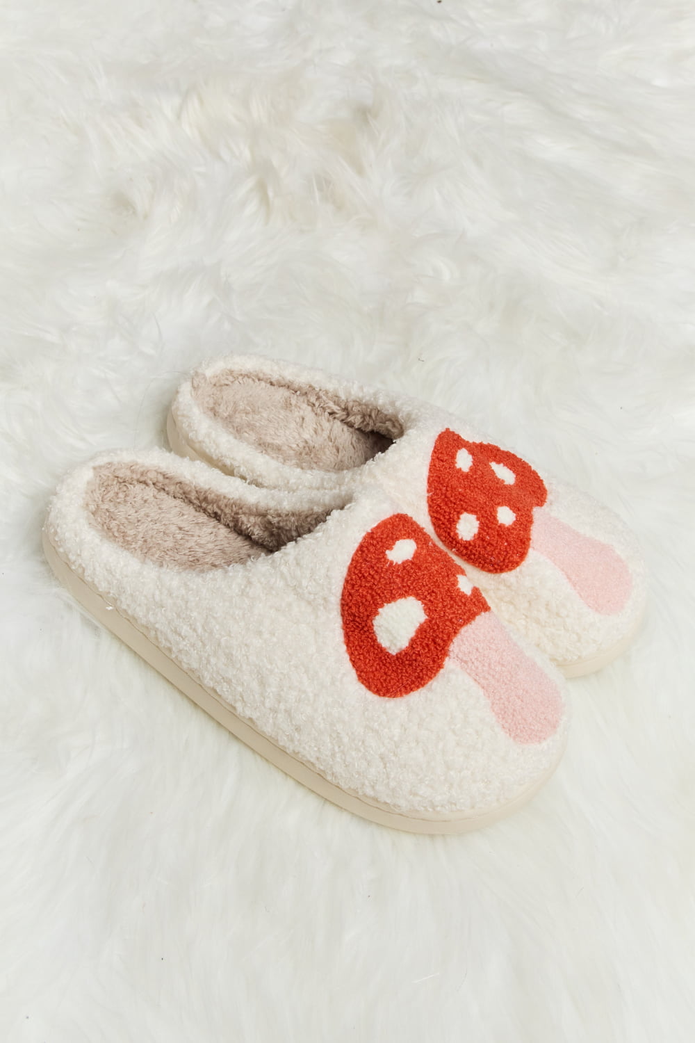 Mushroom Plush Slide Slippers - ONLINE EXCLUSIVE