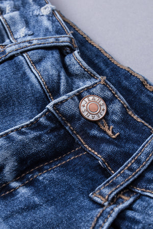 Distressed Flared Jeans with Pockets - ONLINE EXCLUSIVE