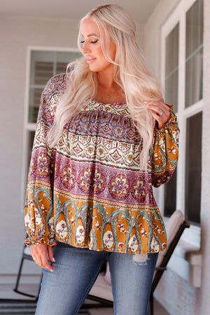 Bohemian Flounce Sleeve Blouse - ONLINE EXCLUSIVE