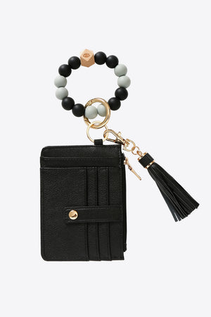 Beaded Bracelet Keychain with Wallet - ONLINE EXCLUSIVE