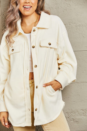 Cozy Girl Button Down Shacket - ONLINE EXCLUSIVE