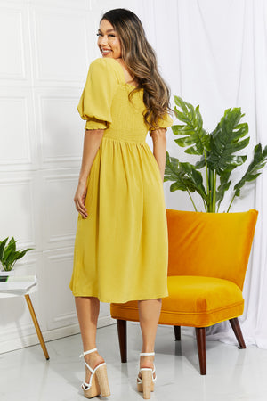 Love You Forever Square Neck Midi Dress - ONLINE EXCLUSIVE