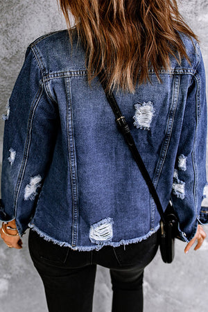 Floral Leopard Denim Jacket - ONLINE EXCLUSIVE