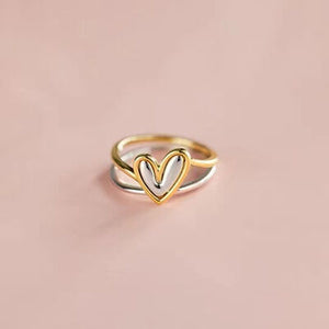 Heart Shape Irregular 925 Sterling Silver Ring