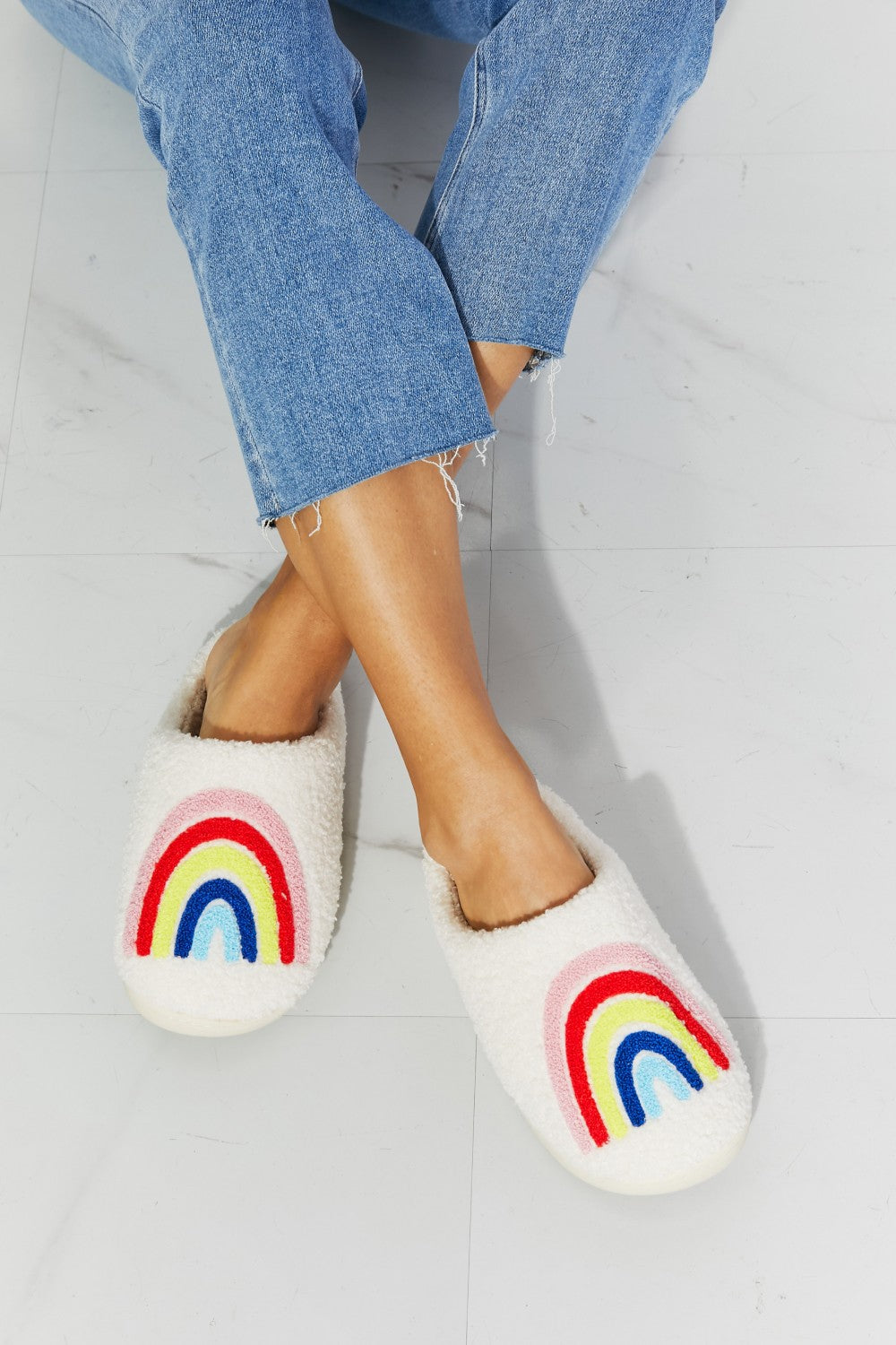 Rainbow Plush Slipper - ONLINE EXCLUSIVE