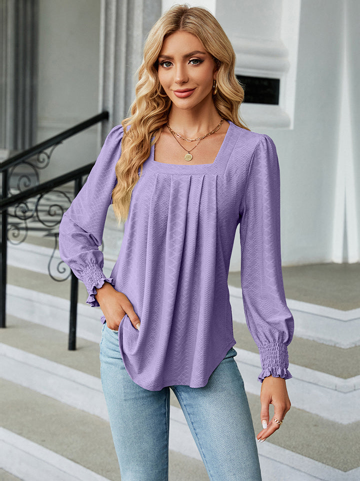 Square Neck Puff Sleeve Blouse - ONLINE EXCLUSIVE