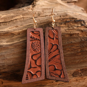 Wooden Dangle Earrings - ONLINE EXCLUSIVE