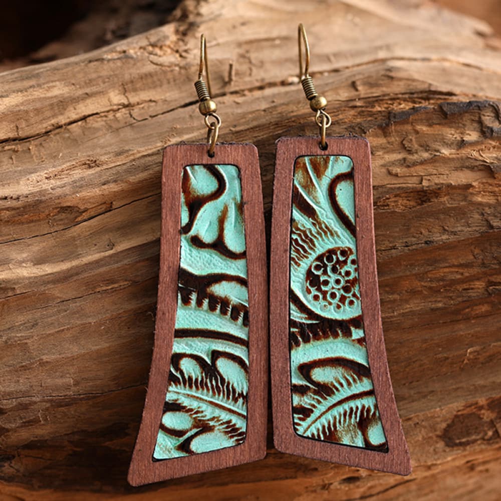 Wooden Dangle Earrings - ONLINE EXCLUSIVE