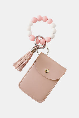 Bead Wristlet Key Chain with Wallet - ONLINE EXCLUSIVE