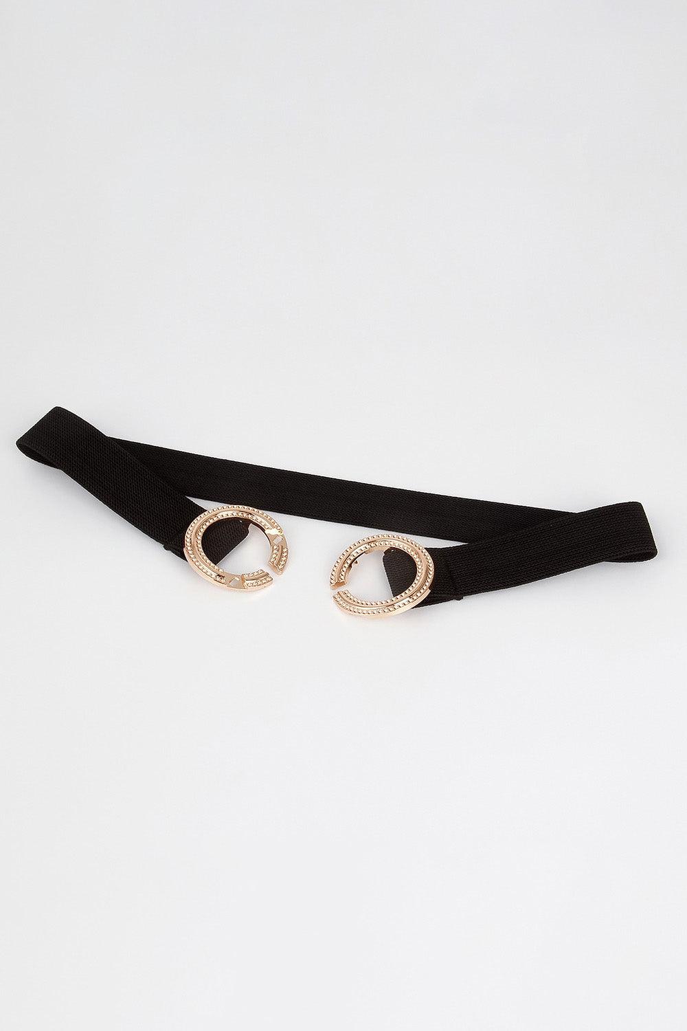 Double Hoop Buckle Elastic Belt - ONLINE EXCLUSIVE