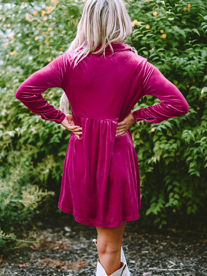 Cranberry Shine Mini Dress - ONLINE EXCLUSIVE