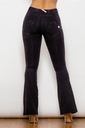 Atheleisure Buttoned Flare Jeans - ONLINE EXCLUSIVE