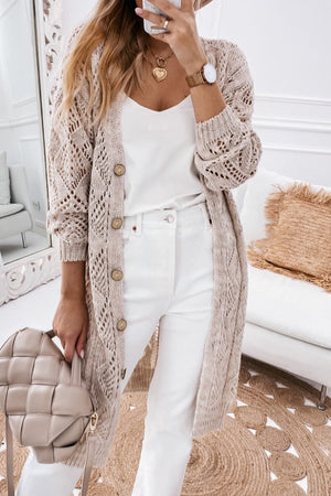 V-Neck Long Sleeve Cardigan - ONLINE EXCLUSIVE