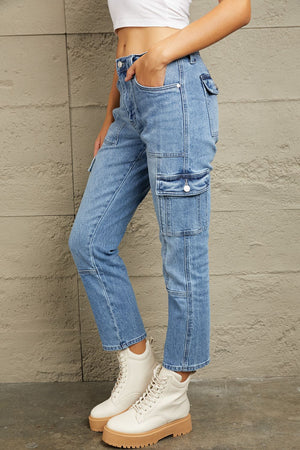 Kancan High Rise Slim Straight Cargo Pants - ONLINE EXCLUSIVE