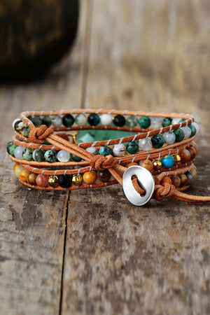 Natural Stone & Agate Layered Bracelet - ONLINE EXCLUSIVE